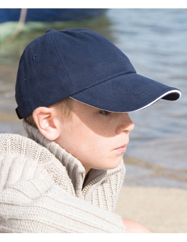 R-R24JP-Casquette en coton brossé Junior profil bas